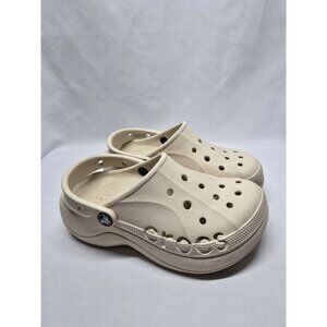 Crocs Baya Platform Clog Winter White (Cream) Women's Size 5- Read Description